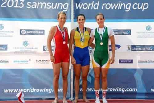 A brasileira Fabia Beltrame conquistou a medalha de ouro na etapa da Suíça da Copa do Mundo de remo / Foto:Detlev Seyb/MyRowingPhoto.com